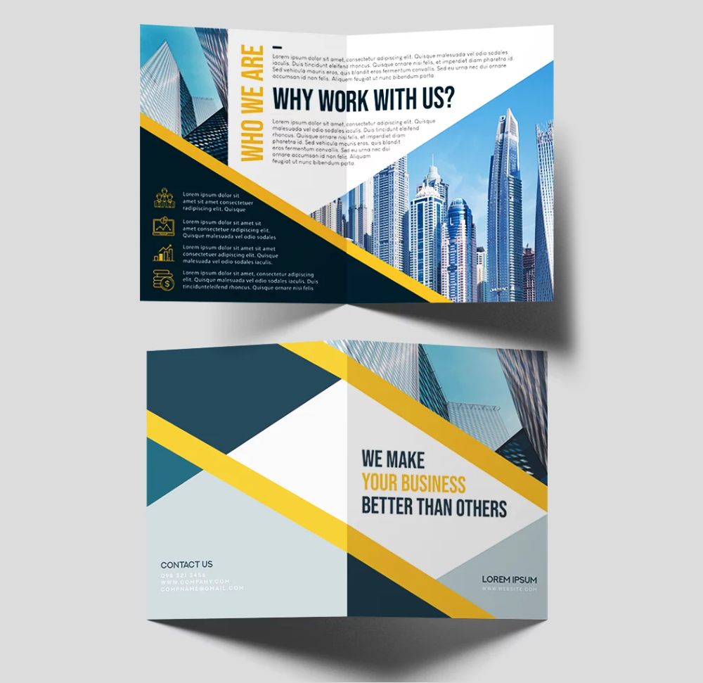 Half-Fold Brochures - 8.5" x 11" - 100lb Gloss Cover
