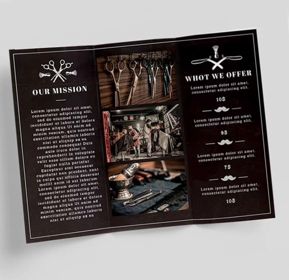 Tri-Fold Brochures - 11" x 17" - 100lb Gloss Cover