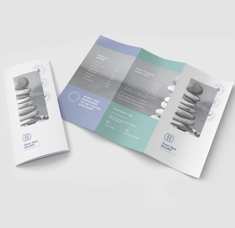 Tri-Fold Brochures - 11" x 17" - 100lb Gloss Book