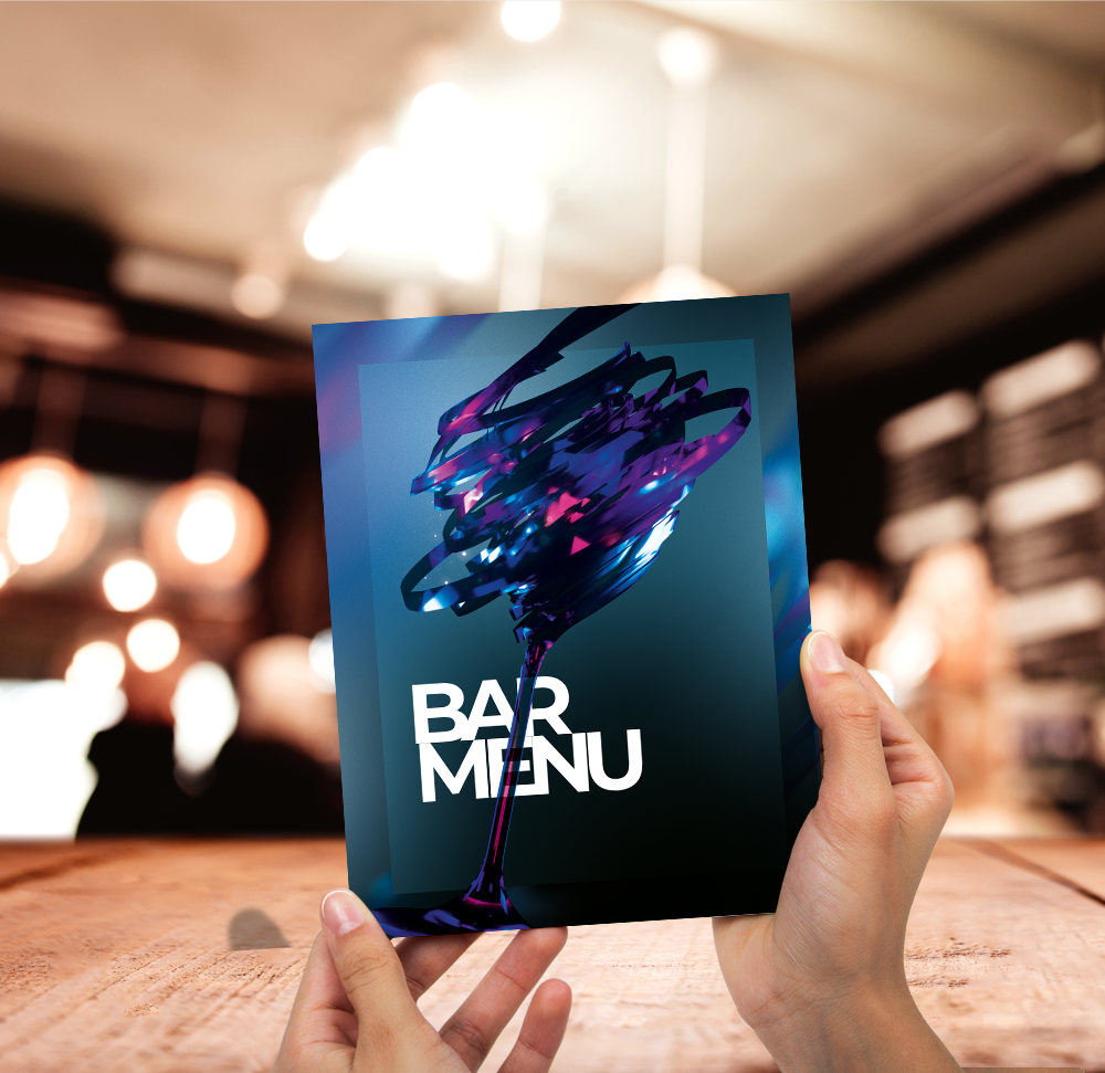 Half-Fold Menu - 8.5" x 11" - 100lb Gloss Book