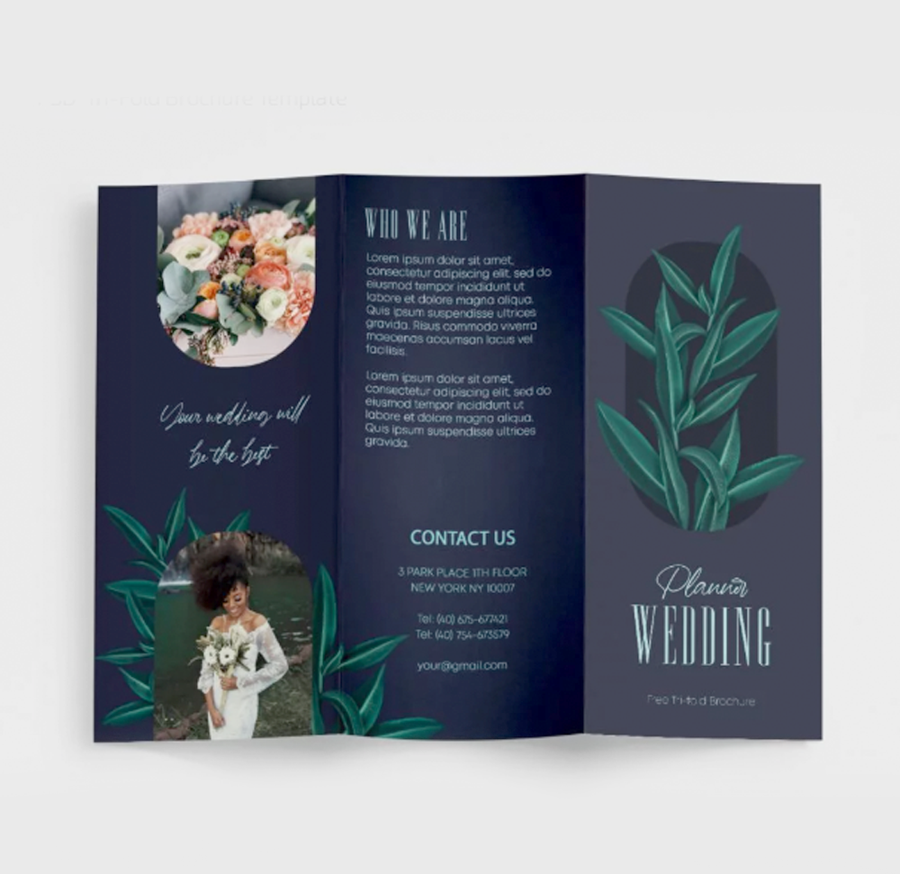 Tri-Fold Brochures - 8.5" x 11" - 100lb Gloss Book