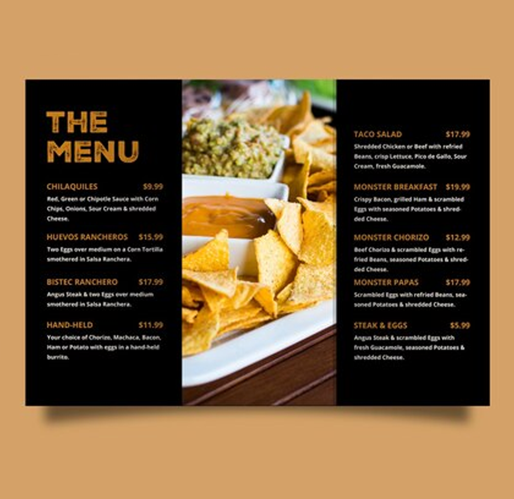 Tri-Fold Menu - 8.5" x 11" - 100lb Gloss Cover