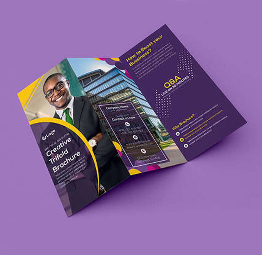 Z-Fold Brochures - 8.5" x 11" - 100lb Gloss Cover